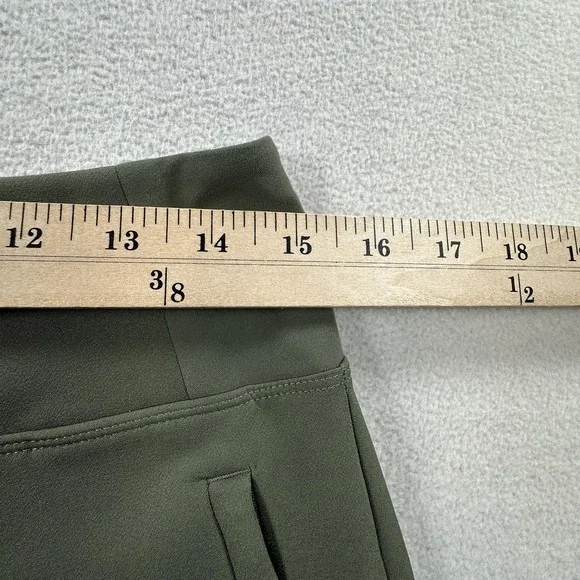 Athleta Pants Womens 8 Tall Olive Green Endless High Rise Straight Leg Stretch - Picture 8 of 12